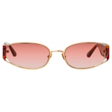 Linda Farrow - Shelby Cat Eye Sunglasses in Light Gold Tortoiseshell - LFL1157C4SUN - Linda Farrow Eyewear