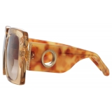 Linda Farrow - Sierra Oversized Sunglasses in Saffron - LFL1346C5SUN - Linda Farrow Eyewear