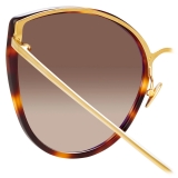 Linda Farrow - Silvie Cat Eye Sunglasses in Tortoiseshell - LFL1244C2SUN - Linda Farrow Eyewear