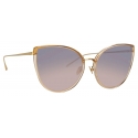 Linda Farrow - Silvie Cat Eye Sunglasses in Ash - LFL1244C3SUN - Linda Farrow Eyewear