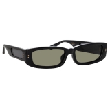 Linda Farrow - Talita Rectangular Sunglasses in Black - LFL1419C1SUN - Linda Farrow Eyewear
