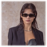 Linda Farrow - Talita Rectangular Sunglasses in Black - LFL1419C1SUN - Linda Farrow Eyewear