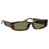 Linda Farrow - Talita Rectangular Sunglasses in Tortoiseshell - LFL1419C2SUN - Linda Farrow Eyewear