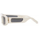 Linda Farrow - Occhiali da Sole Talita Rectangular in Bianco - LFL1419C3SUN - Linda Farrow Eyewear