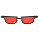 Portrait Eyewear - June Black Red Lens - Sunglasses - Handmade in Italy - Exclusive Luxury Collection