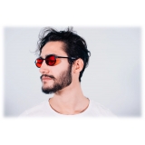 Portrait Eyewear - Lye Black Red - Sunglasses - Handmade in Italy - Exclusive Luxury Collection