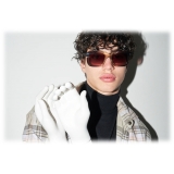 Portrait Eyewear - The Performer Brown Crystal Gradient - Sunglasses - Handmade in Italy