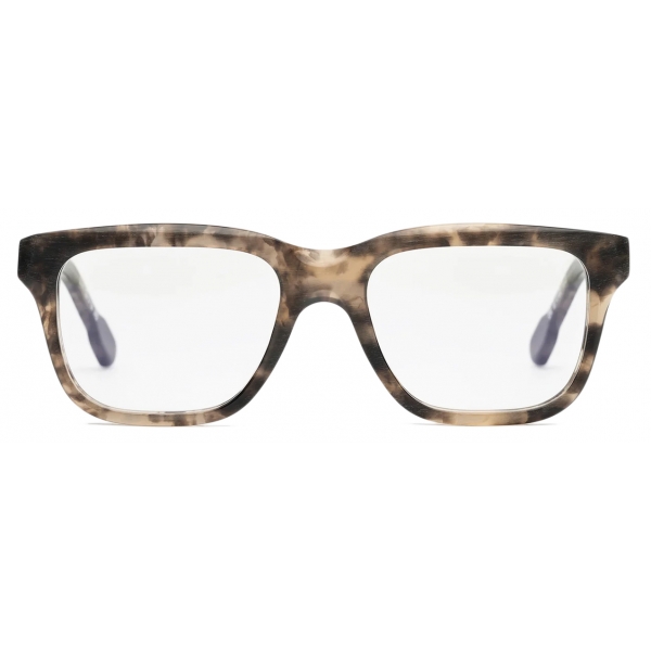 Portrait Eyewear - The Editor Grey Tortoise - Optical Glasses - Handmade in Italy - Exclusive Luxury