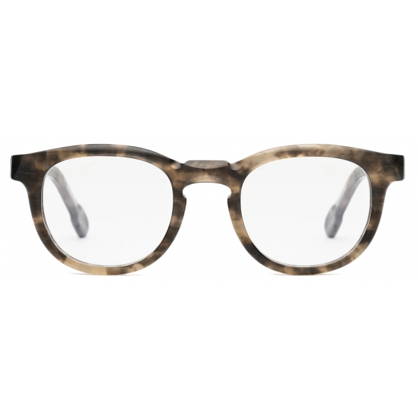 Portrait Eyewear - The Mentor Grey Tortoise - Optical Glasses - Handmade in Italy - Exclusive Luxury