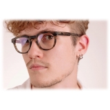 Portrait Eyewear - The Mentor Grey Tortoise - Optical Glasses - Handmade in Italy - Exclusive Luxury