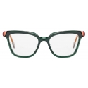 Portrait Eyewear - Vega Havana Verde - Occhiali da Vista - Realizzati a Mano in Italia - Exclusive Luxury