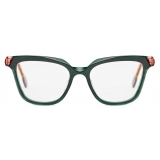 Portrait Eyewear - Vega Havana Verde - Occhiali da Vista - Realizzati a Mano in Italia - Exclusive Luxury