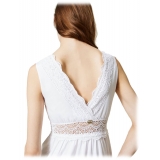 Twinset - Long Dress with Macramé Lace - White - Dress - Made in Italy - Luxury Exclusive Collection