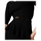 Twinset - Maglia Asimmetrica Seamless - Nero - Top - Made in Italy - Luxury Exclusive Collection