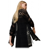Twinset - Lace Maxi Cardigan - Black - Jackets - Made in Italy - Luxury Exclusive Collection