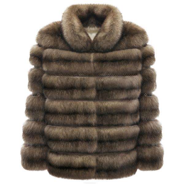 La Prima Luxury - Miele - Honey Colored Sable Fur - 18 kt Gold Hooks - Fur Coat - Luxury Exclusive Collection