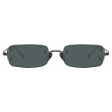 Linda Farrow - Taylor Rectangular Sunglasses in Nickel - LFL1131C4SUN - Linda Farrow Eyewear