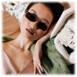 Linda Farrow - Taylor Rectangular Sunglasses in Nickel - LFL1131C4SUN - Linda Farrow Eyewear
