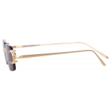 Linda Farrow - Taylor Rectangular Sunglasses in Yellow Gold Green - LFL1131C9SUN - Linda Farrow Eyewear