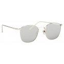 Linda Farrow - Simon Square Sunglasses in White Gold - LFLC479C2SUN - Linda Farrow Eyewear