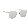Linda Farrow - Occhiali da Sole Simon Square in Oro Bianco - LFLC479C2SUN - Linda Farrow Eyewear