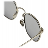 Linda Farrow - Simon Square Sunglasses in White Gold - LFLC479C2SUN - Linda Farrow Eyewear