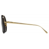 Linda Farrow - Occhiali da Sole Tracy Round in Nero - LFLC239C11SUN - Linda Farrow Eyewear