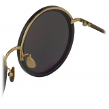 Linda Farrow - Tracy Round Sunglasses in Black - LFLC239C11SUN - Linda Farrow Eyewear