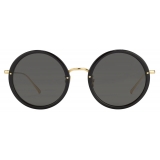 Linda Farrow - Occhiali da Sole Tracy Round in Nero - LFLC239C11SUN - Linda Farrow Eyewear