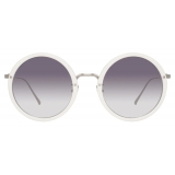 Linda Farrow - Occhiali da Sole Tracy Round in Bianco - LFL239C68SUN - Linda Farrow Eyewear