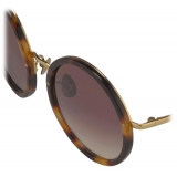 Linda Farrow - Tracy Round Sunglasses in Tortoiseshell - LFL239C12SUN - Linda Farrow Eyewear