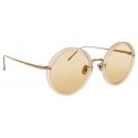 Linda Farrow - Tracy Round Sunglasses in Milky Peach - LFL239C57SUN - Linda Farrow Eyewear