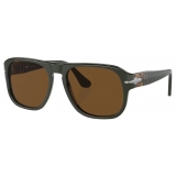 Persol - PO3310S - Jean - Matte Dark Green / Polar Brown - Sunglasses - Persol Eyewear
