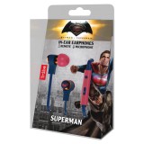 Tribe - Superman - DC Comics - Auricolari con Microfono e Comando Multifunzionale - Smartphone