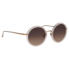 Linda Farrow - Tracy Round Sunglasses in Candyfloss - LFL239C46SUN - Linda Farrow Eyewear