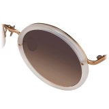 Linda Farrow - Tracy Round Sunglasses in Candyfloss - LFL239C46SUN - Linda Farrow Eyewear