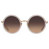 Linda Farrow - Tracy Round Sunglasses in Candyfloss - LFL239C46SUN - Linda Farrow Eyewear