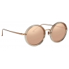 Linda Farrow - Occhiali da Sole Tracy Round in Cenere - LFL239C44SUN - Linda Farrow Eyewear