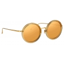 Linda Farrow - Tracy Round Sunglasses in Dew - LFL239C45SUN - Linda Farrow Eyewear