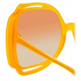 Linda Farrow - Occhiali da Sole Valentina Squared in Arancione - LFL1173C5SUN - Linda Farrow Eyewear
