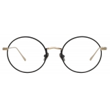 Linda Farrow - Adams Oval Optical Glasses in Light Gold Black - LFL925C3OPT - Linda Farrow Eyewear