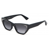 Alexander McQueen - Women's Pavé Jewelled Sunglasses - Black Grey - Alexander McQueen Eyewear