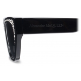 Alexander McQueen - Women's Pavé Jewelled Sunglasses - Black Grey - Alexander McQueen Eyewear