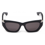 Alexander McQueen - Women's Punk Rivet Geometric Sunglasses - Black Smoke - Alexander McQueen Eyewear