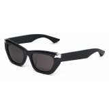 Alexander McQueen - Women's Punk Rivet Geometric Sunglasses - Black Smoke - Alexander McQueen Eyewear