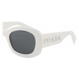 Prada - Prada Logo Collection - Occhiali da Sole Rotondi Rettangolare - Talco Ardesia - Prada Collection - Occhiali da Sole