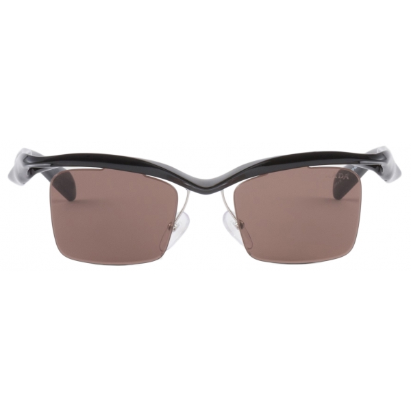 Prada - Prada Runway - Rectangular Sunglasses - Black Siena - Prada Collection - Sunglasses - Prada Eyewear