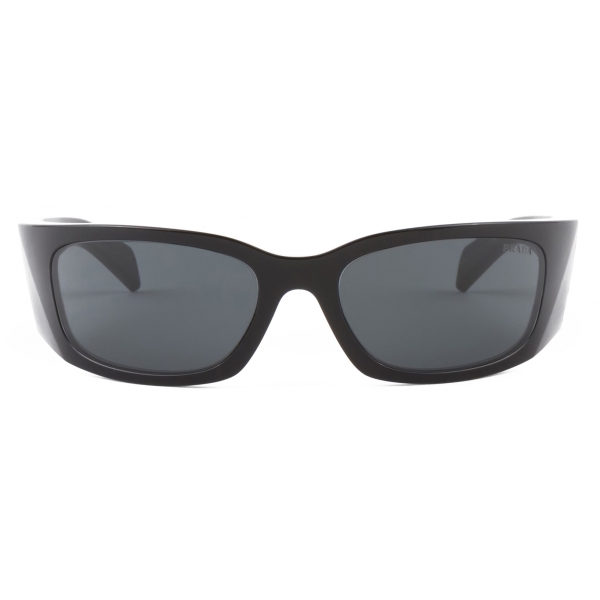 Prada - Prada Symbole - Wrap-Around Sunglasses - Black Slate Gray ...