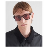 Prada - Iconic Metal Plaque - Pantos Sunglasses - Crystal Black Tortoiseshell - Prada Collection - Sunglasses - Prada Eyewear