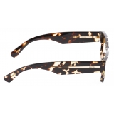 Prada - Iconic Metal Plaque - Rectangular Sunglasses - Malt Black Tortoiseshell - Prada Collection - Sunglasses